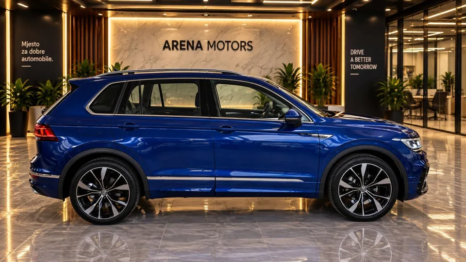 Volkswagen Tiguan, desni bok plave boje s 20" aluminijskim felgama