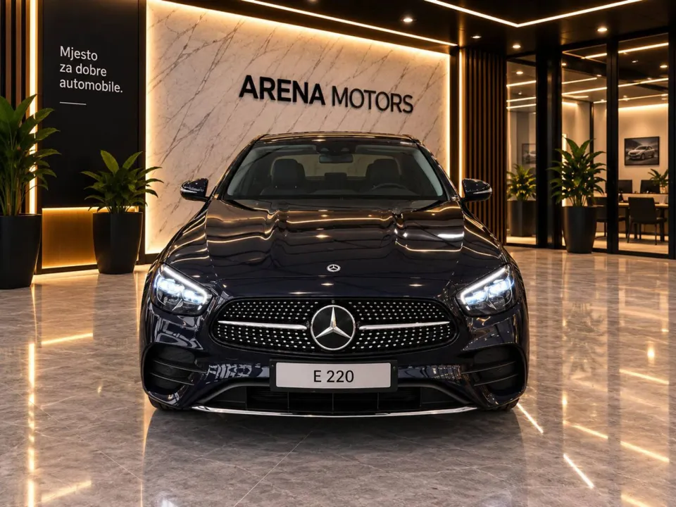 Mercedes-Benz E 220 d, prednja strana s maskom i LED farovima