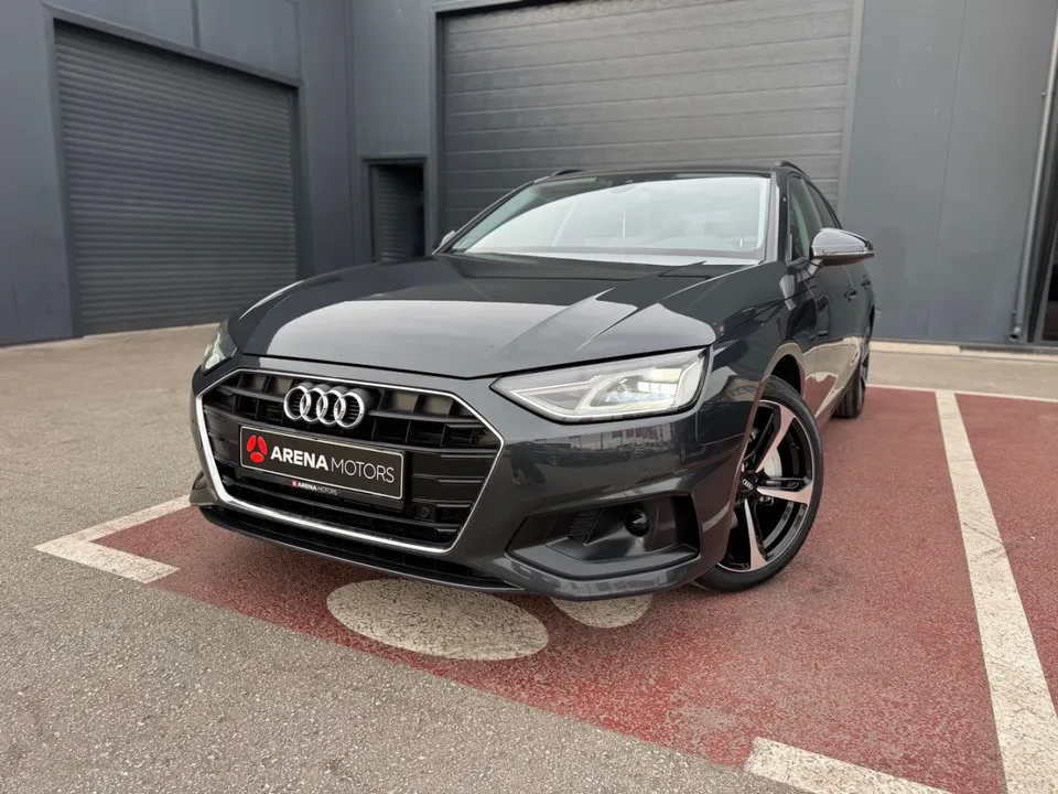 Audi A4 Avant, prednji dio sa maskom i LED farovima, pogled iz niskog ugla