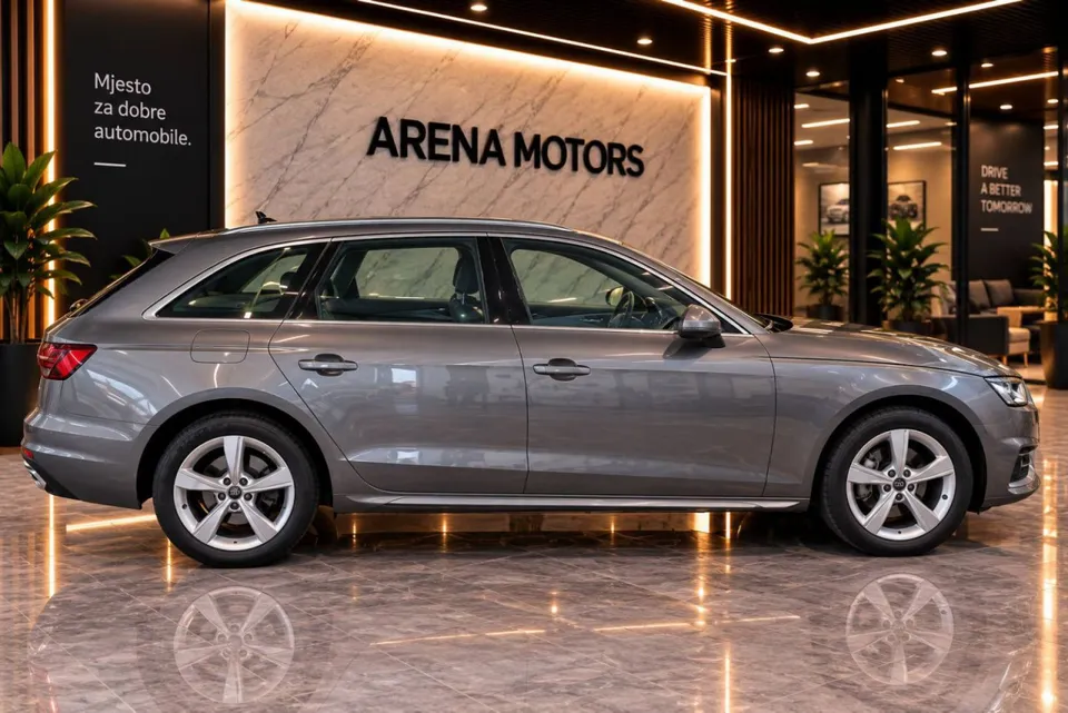 Audi A4 Avant, siva boja, desni bok s alu felgama