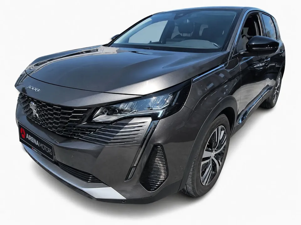 Peugeot 5008 u sivoj boji, prednji lijevi ugao, LED farovi i prednja maska