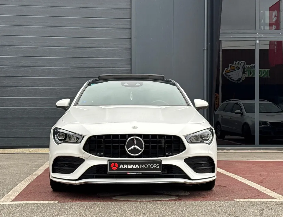Mercedes-Benz CLA 200 Coupe, frontalni pogled na masku, zvijezdu i prednji branik