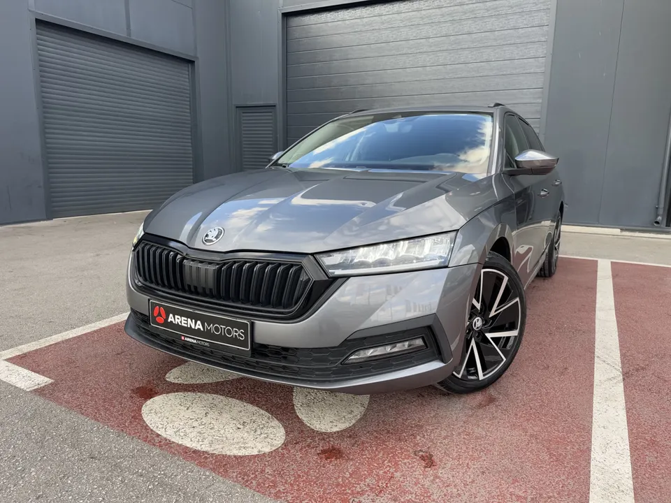 Škoda Octavia Karavan, prednji lijevi ugao izbliza s LED farom i crnom maskom