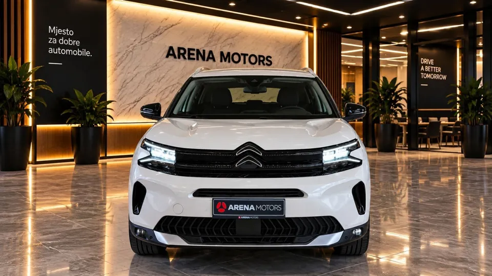 Citroen C5 Aircross, bijela prednja strana s LED farovima i logom